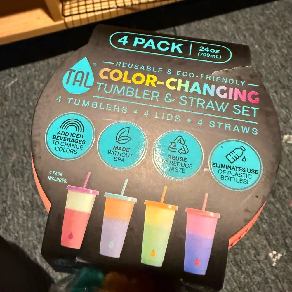 Colorful Tumbler Set with Straws